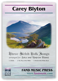 Three Welsh Folk Songs for Voice and Harp or Piano